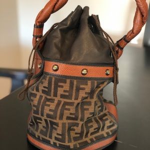 Fendi bucket bag with drawstring closure